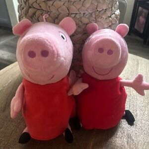 Peppa Pig Plush Stuff‎ Animal Oink Lot of 2